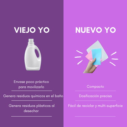 Láminas Limpiadoras para Baños — 30 usos sin plástico