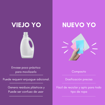 Detergente en Láminas para Ropa — 40 lavados - Sin plástico